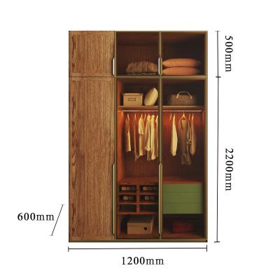 China Adjustable Elegant Glass Bedroom Furniture Wooden Wardrobe Wardrobe (Others) for sale