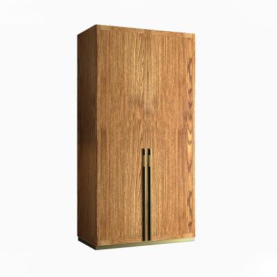 China (Other) Bedroom Design Adjustable Solid Wood Double Door Wardrobe Wooden Cabinet for sale