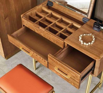 China Bedroom Furniture Series Mini Small Apartment Dresser Bedroom Solid Wood Multifunctional Modern Minimalist Dressing Table for sale