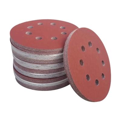 China High Performance 40 To 2000 Grit Aluminum Oxide Paper Sanding Hook And Loop Sanding Discs For Polish for sale