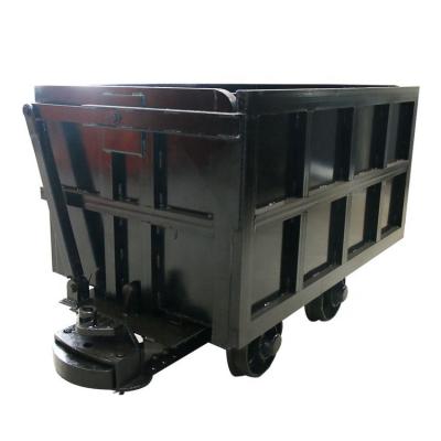 China energy & 4m3 10T Load Mining Single Side Curved Rail Dumping Mine Ore Car for sale