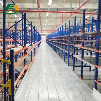 China Heavy Duty Corrosion Protection Customer Industrial Size Metal Mezzanine 2 Flooring Systems for sale