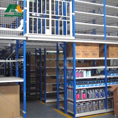 China Corrosion Protection Warehouse Storage Metal Floors Steel Mezzanine Shelves Both Rack System for sale