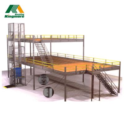 China Corrosion Protection Free Standing Customer Size Warehouse Storage Mezzanine Floors Shelving Rack for sale