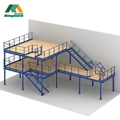 China Good Loading Capacity Corrosion Protection Heavy Duty Mezzanine Rack Steel Platform With Flat Roof for sale