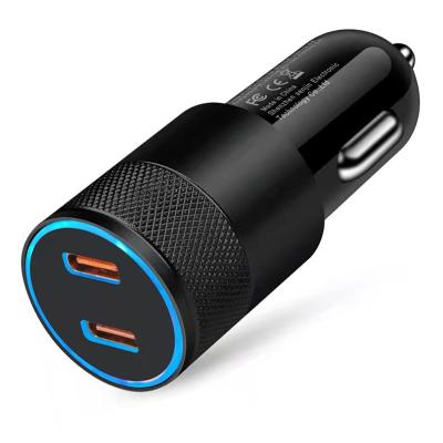 China Mobile phone/Ipad/Camera/PDA/MP3 LED car auto phone fast dual pd20w type-c charging usb adapter from car charger socket for sale