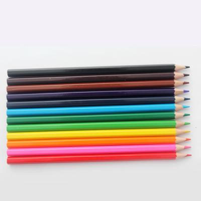 China Hot Selling Student Drawing Color Pencil 3mm Lead HEX Color Pencil Set 12pcs 7 Inch Soft Red Wooden Color Pencil for sale