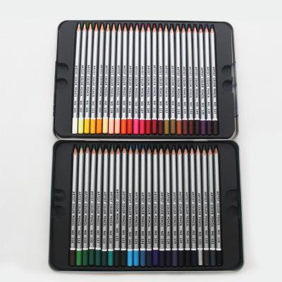 China Custom Hexagonal Barrel 48 Color Pencil Painting Set With Metal Box For Kids Adult for sale