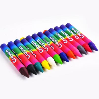 China Children Drawing Pencil 14mm School Stationery Factory Direct Jumbo 12pcs Wax Crayon for sale