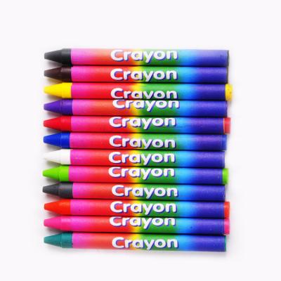 China Children Drawing Pencil 90mm School Stationery Crayon Kids Drawing Wax Crayon Wholesale Normal Size for sale