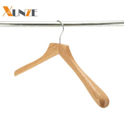 China Personalied OEM Available Factory Wholesale Price Customized Lotus Solid Wooden Cloth Hanger Natural For Clothes for sale