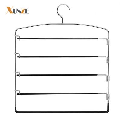 China Space Saver Space Saver Multi Tiers 5 Swing Arm Folding Metal Panty Lattice Loose Hangers for sale