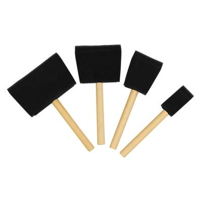 China School/Birthday/Party/Carnival/Hot Selling Halloween/Christmas/Wedding 20PCS Sponge Brush Polyester Foam Brush Shading Brush With Wooden Handle For Paint Repair Cleaning for sale