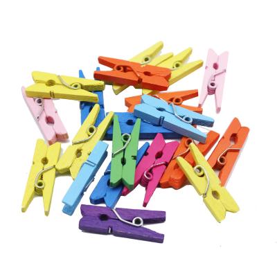 China Wholesale Europe Decor 48pcs Wooden Clip 48mm*7mm Hold Safety Clothespins Clip Toy Clothespin For Photo Hanging Display Diy Crafts for sale