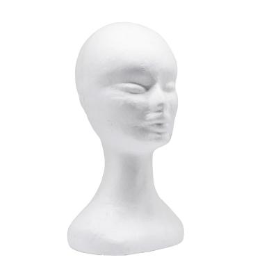 China Other Head Model Wig Head Display 33cm Manufacturers EPS Styrofoam Long Neck Woman Polystyrene Mannequin Display For Hat for sale