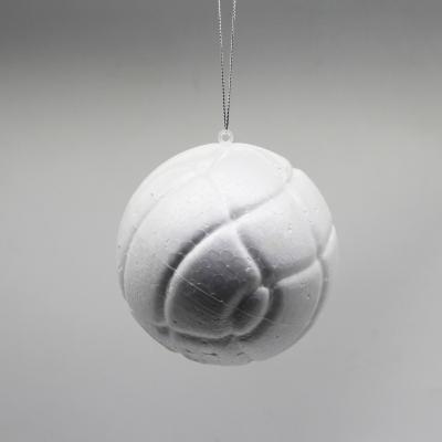 China DIY/Birthday/Party/Carnival/Halloween/Christmas/Wedding EPS Foam Styrofoam Ornament Hanging Soccer Ball Shaped Styrofoam Foam Sculptures For Kids DIY Arts And Crafts Project for sale