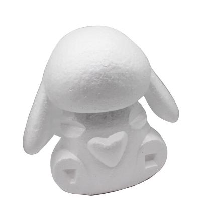 China DIY/Birthday/Party/Carnival/Halloween/Christmas/Wedding EPS Foam Styrofoam Lop Ear Animal Standing Rabbit Shaped Styrofoam Sculptures For Kids DIY Arts And Crafts Project for sale