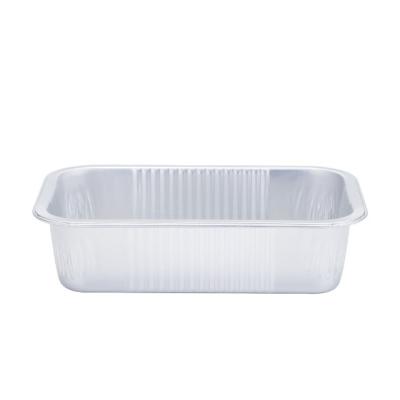 China Aluminum Tray Foil Baking Container With Clear Lid For Take Out Food for sale