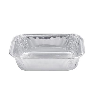 China Silver Bakery Shop Rectangle Aluminum Foil Container for sale