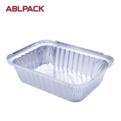 China 650ml Food OEM Logo Aluminum Foil Tray Container For Disposable Food Packaging Kitchen Customized Work Home Baking Packaging for sale