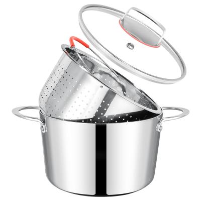 China High Quality Sustainable 24cm Maker 3pcs Kitchenware Stainless Steel SS Cooking Pot Cookware Set for sale