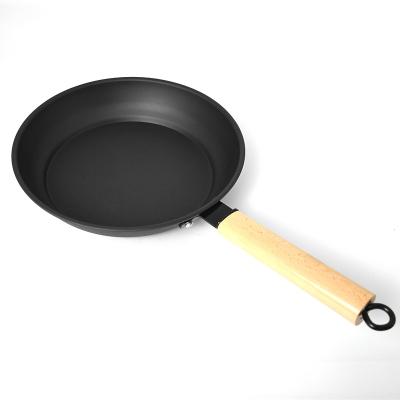 China Factory Wholesale Commercial Dumpling Iron CLASSIC Non Stick Saute Frying Pan 24 cm Orange Induction for sale