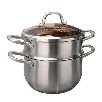 China Metal 304 Stainless Steel Cooking Pot Large Chinese Dumpling Steam Stick No Set Food 30CM for sale