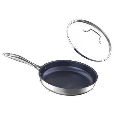 China Durable Professional Custom Durable Pan With Handle 26cm Titanium Compound Non-Stick Frying for sale