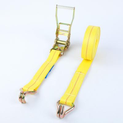 China Goods Transportation 3000KG 5000KG Break Strength Ratchet Lashing Belt E Track Cargo Control Ratchet Strap Tie Down for sale