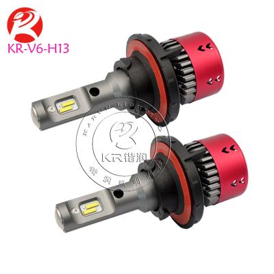 China Aluminum alloy NEW car led bulb V6 LED headlight H4 H13 9004 lo beam hi lux led auto cars for sale