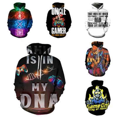 China 2022 Autumn New Anti-wrinkle Men Gamer Graphic Game Men's Realistic 3D Printing Novelty Hoodie Pullover Sweatshirt With Front Pocket YXWJ for sale