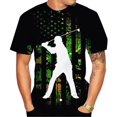 China Anti-Wrinkle Men's T-shirts Mens Printed T-shirt Golf T-shirt Custom T-shirt Stylish Short Sleeve Printed Anime Clothing 2022 New DEF for sale