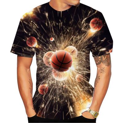 China custom t-shirt basketball t-shirt men's printed t-shirts stylish short sleeve Anti-wrinkle men's t-shirts printed clothing new anime LQ for sale