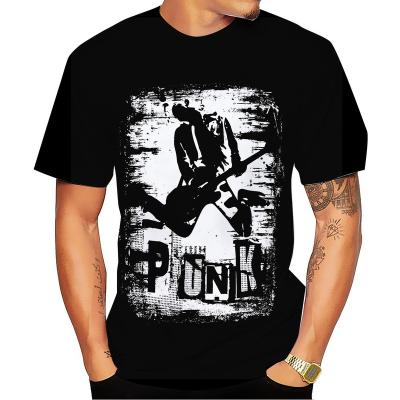 China Anti-wrinkle mens t-shirts mens printed t-shirt punk rock t-shirt custom t-shirt stylish short sleeve printed anime apparel new PKYG for sale