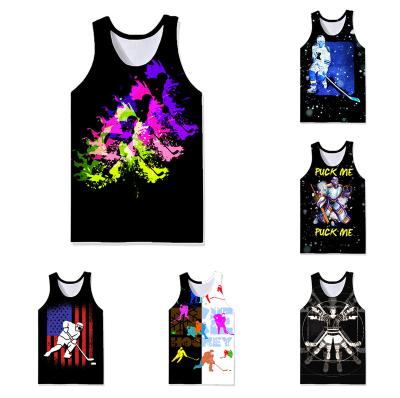 China QUICK DRY Mens Beach Tops Mens Printed Sleeveless Stylish Casual Custom Vest New 2022 Bq Pebble Pattern Tank Tops Tank Tops Gym for sale