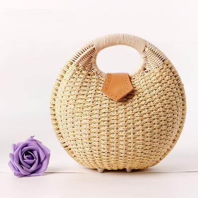 China Fashion Wholesale Summer Handmade Ladies Fashion Handbags Women Straw Rattan Bag for sale