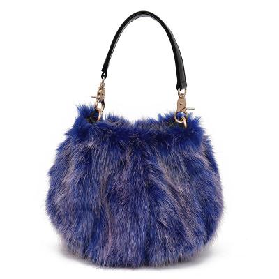 China Fashion New Bucket Plush Women Bag Shoulder Handbag Bags For Winter for sale