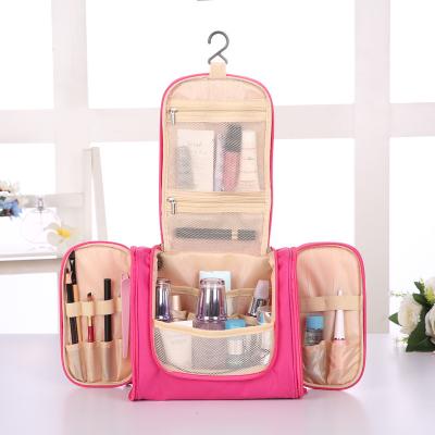 China Fashion Toiletries Bags Traveling Waterproof Cosmetic Storage Wash Bathing Bag For Women With Hanging Hook for sale