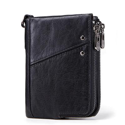 China RFID Latest Design Anti RFID GZCZ Genuine Leather Passport Card Holder Wallets Leather Men for sale