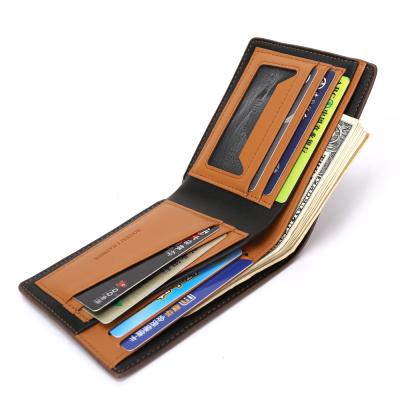 China Fashion and Creativity Minimalist Style PU Leather Waterproof Classic Custom Wallet for Men for sale