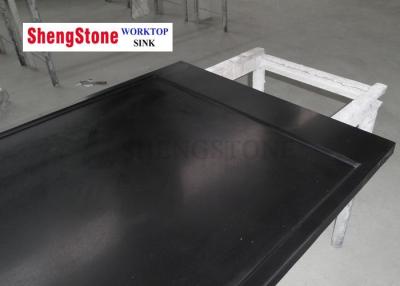 China Mohs' Hardness Marine Edge Countertop Chemicals / Heat Resistance Lignt Grey Color for sale