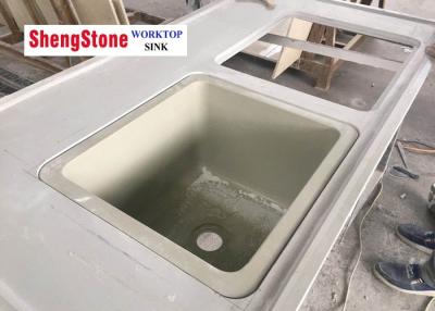 China Grey Color Marine Edge Countertop High Temperature Resistant With Double Sinks for sale