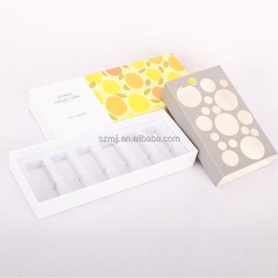 China Recyclable Custom Luxury Slotted Drawer Packaging Perfume Box Essential Oil Gift Box With Nail Polish Oil Set Slot for sale