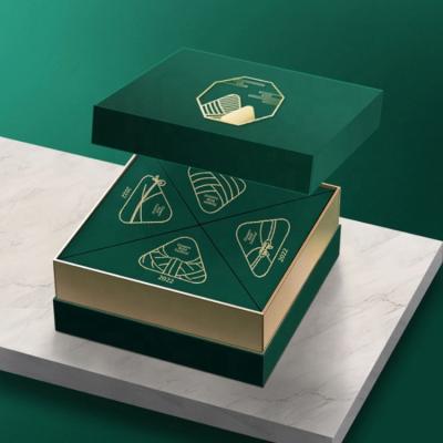 China Festival Flip Food Packaging Gift Set Recyclable Luxury Box with Special Paper Fillings and Cardboard Paper Slotted Box for sale