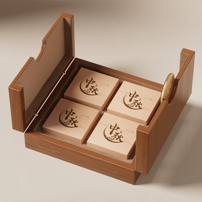 China Custom Biodegradable Double Open Style Wooden Packaging For Food Gift Box Glossy Wooden Packaging Gift Box With Strapping for sale