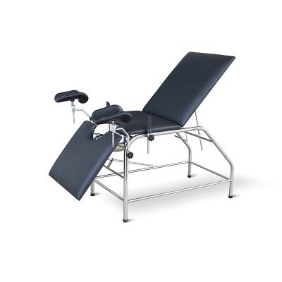 China Multifunctional Medical Portable Exam Table Hospital Maternity Delivery Gynecologist Metal Manual Obstetric Bed for sale