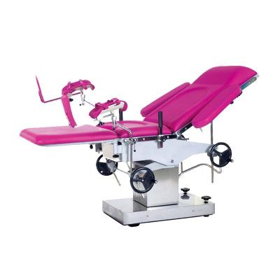 China Hydraulic Pump Adjust Delivery Hydraulic Bed 3 Section Height Hospital Gynecological Examination Table With Removable Foot Part Obstetric Female Beds for sale