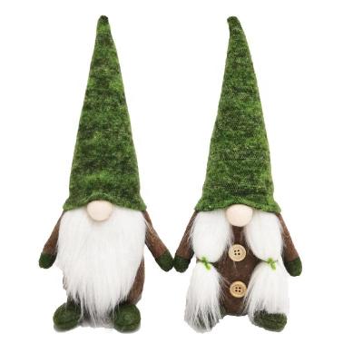 China Great performance; creative green color Christmas Santa Faceless Doll Decoration Ornaments Window Wedding Table Decoration for sale