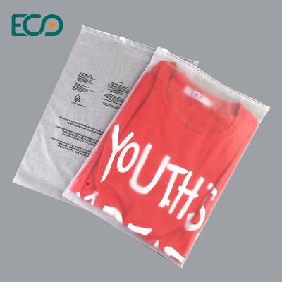 China Transparent Cloth Plastic Ziplock Bag  Recyclable For Underwear Package for sale