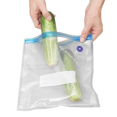 China BPA Free Food Vacuum Bag Reusable Plastic  With Air Valve  For Kitchen Food Storage zu verkaufen